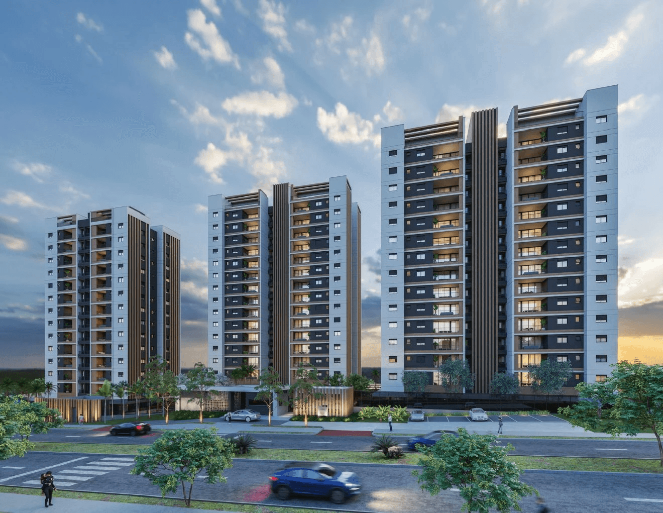 Wyn Lemond - Vista frontal dos prédios